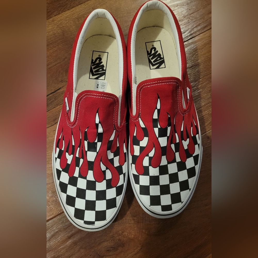 Vans Classic Slip On Checker with Blood Drip Pattern